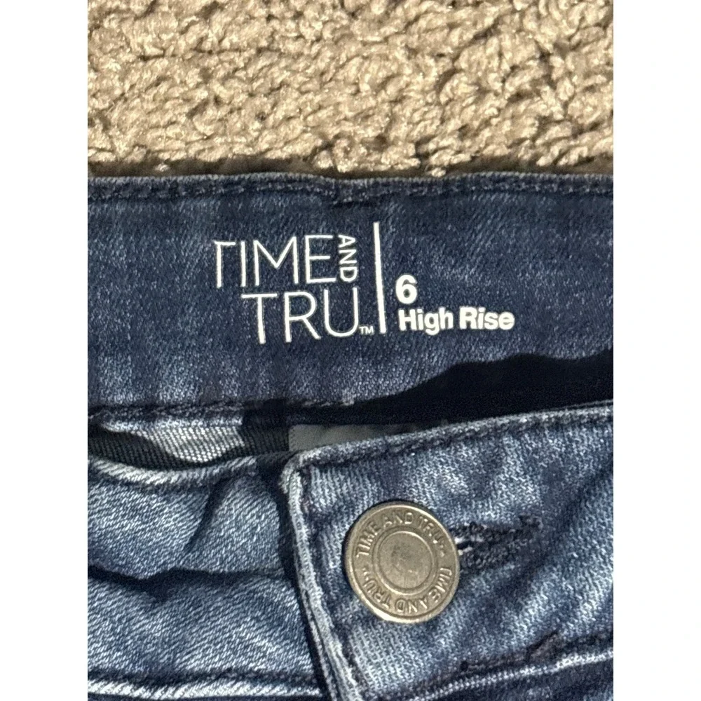 Time and Tru Womens High Rise Skinny Jeans Medium Wash Blue Size 6
